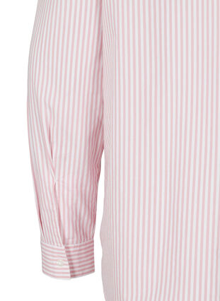 Gestreifte Hemdbluse aus Bio-Baumwolle, Blush Stripe, Packshot image number 3