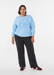 Sweatshirt mit Motiv auf der Vorderseite, Blau, Model image number 1