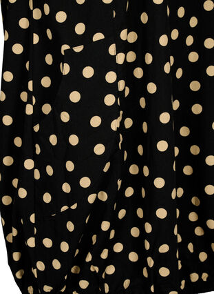 Kurzärmeliges, bedrucktes Baumwollkleid, Black W. dot, Packshot image number 3