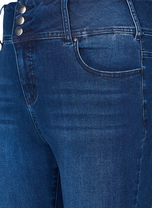Super Slim Bea Jeans mit hoher Taille, Blue denim, Packshot image number 2