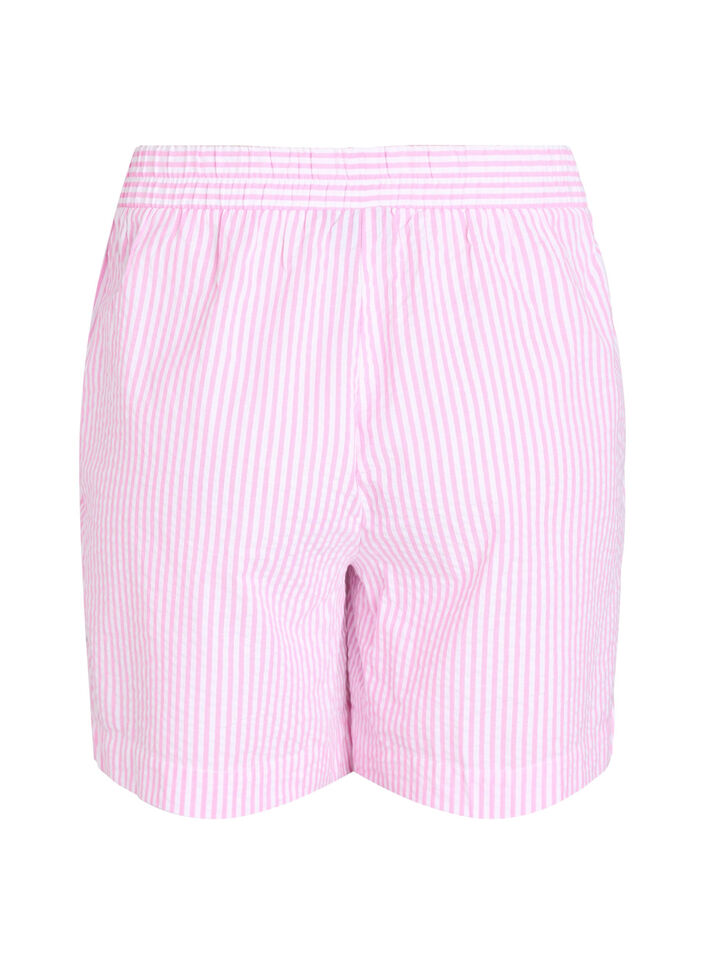FLASH - Kurze Hosen mit Streifen und hoher Taille, Pink, Packshot image number 1