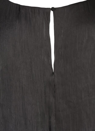 Kleid mit Shine und langen Puffärmeln, Black, Packshot image number 3