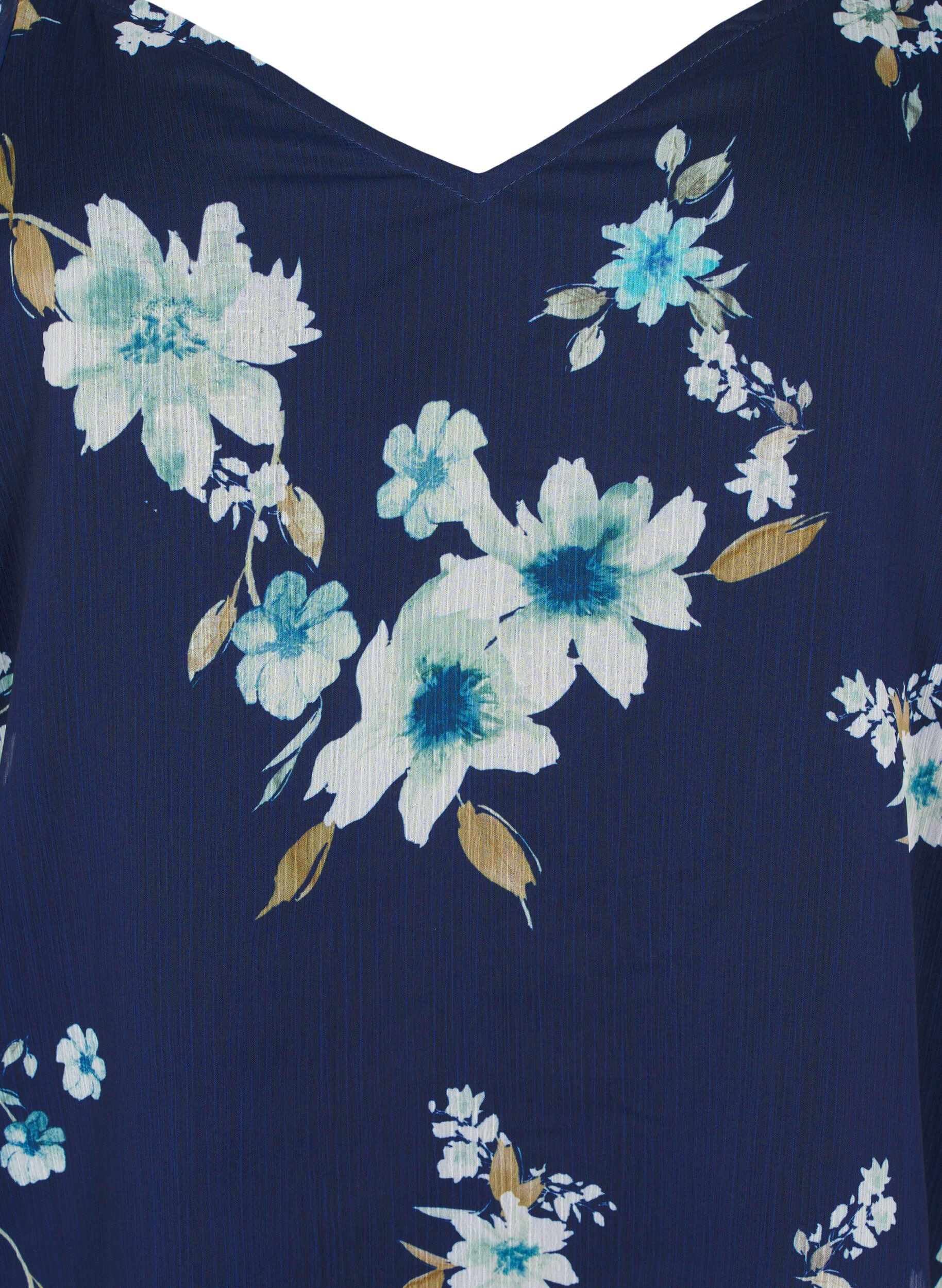 ZizziPartykleid aus Chiffon mit langen &Auml;rmeln, Blau, Packshot image number 2