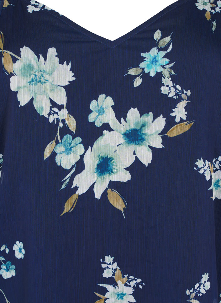 Partykleid aus Chiffon mit langen &Auml;rmeln, Blau, Packshot image number 2