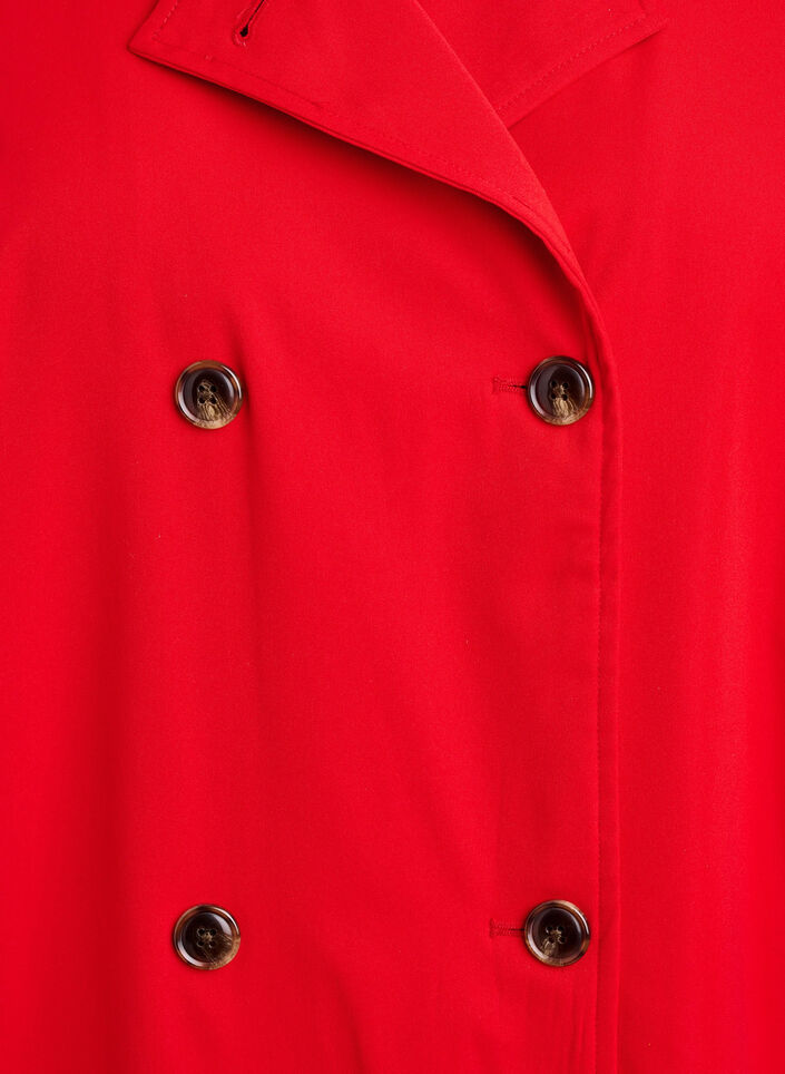Kurzer Trenchcoat mit Taschen, Rot, Packshot image number 2