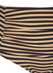 Hoch taillierte Bikinihosen mit Streifen, Braun, Packshot image number 2