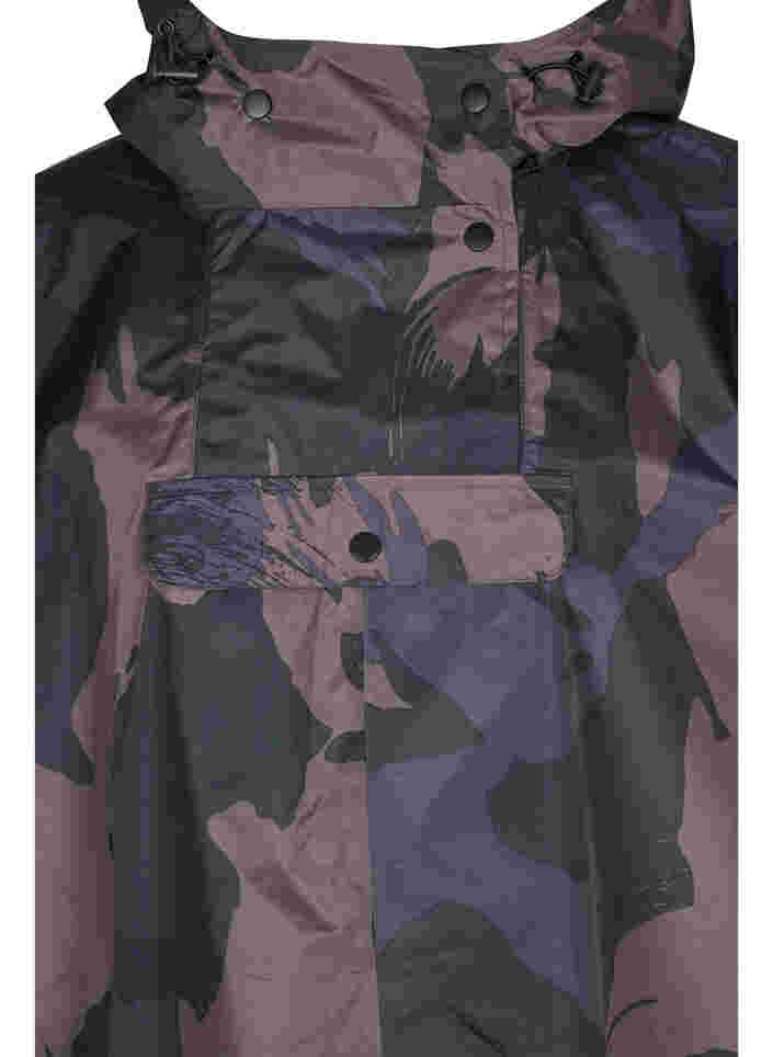 Regenponcho mit Camouflage-Aufdruck, Camou Print, Packshot image number 2