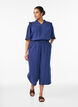 Bluse aus Baumwoll-Musselin mit Broderie Anglaise und 1/2-&Auml;rmeln, Blau, Model image number 3