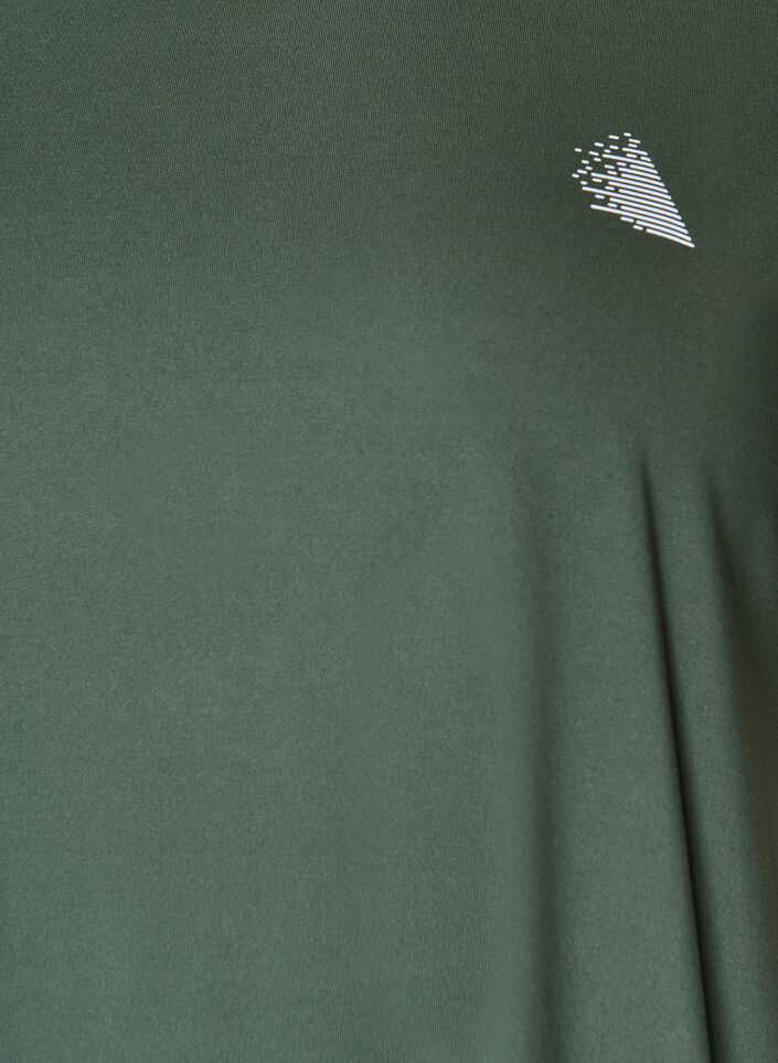 Einfarbiges Trainings-T-Shirt, Gr&uuml;n, Packshot image number 2