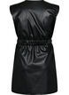 Kurzes Kleid im Lederlook, Black, Packshot image number 1