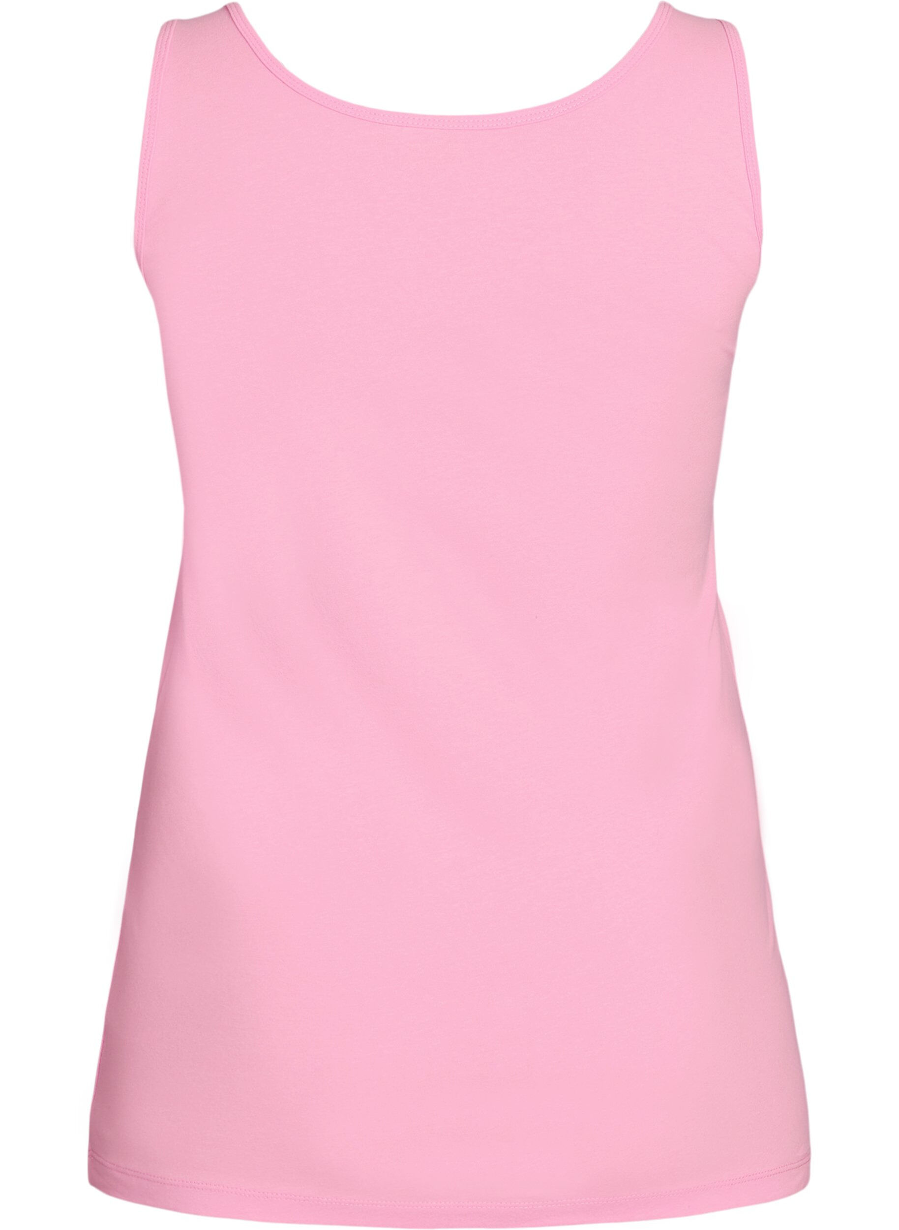 ZizziEinfarbiges Basic Top aus Baumwolle, Pink, Packshot image number 1