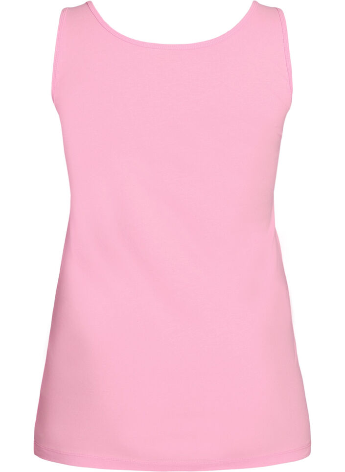 Einfarbiges Basic Top aus Baumwolle, Pink, Packshot image number 1