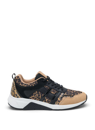 Weite Passform Sneakers mit Leopardendruck, Leopard Print, Packshot image number 0