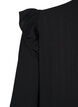 Kurzes Kleid mit R&uuml;schen und Glitzer , Schwarz, Packshot image number 3