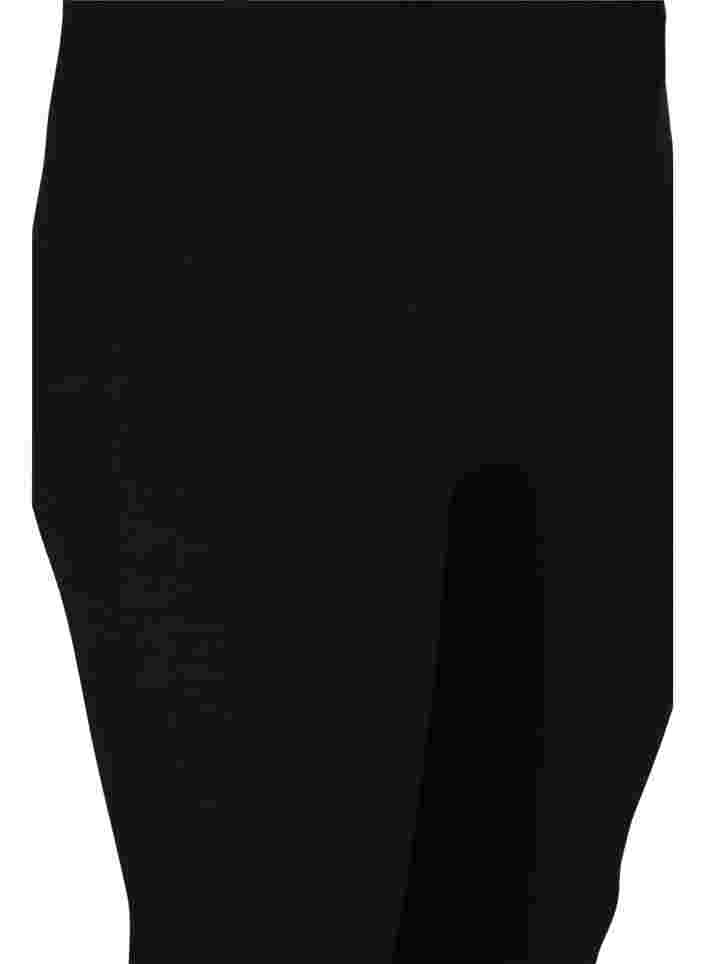 Einfarbige Leggings mit Print, Black, Packshot image number 2