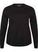 Langarm-Basic-T-Shirt mit Rundhalsausschnitt, Schwarz, Packshot image number 0