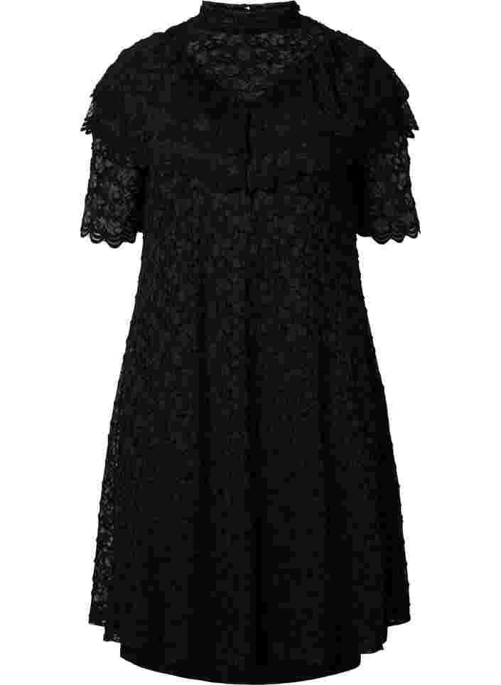Kleid aus Spitze mit 2/4 Ärmeln, Black, Packshot image number 0