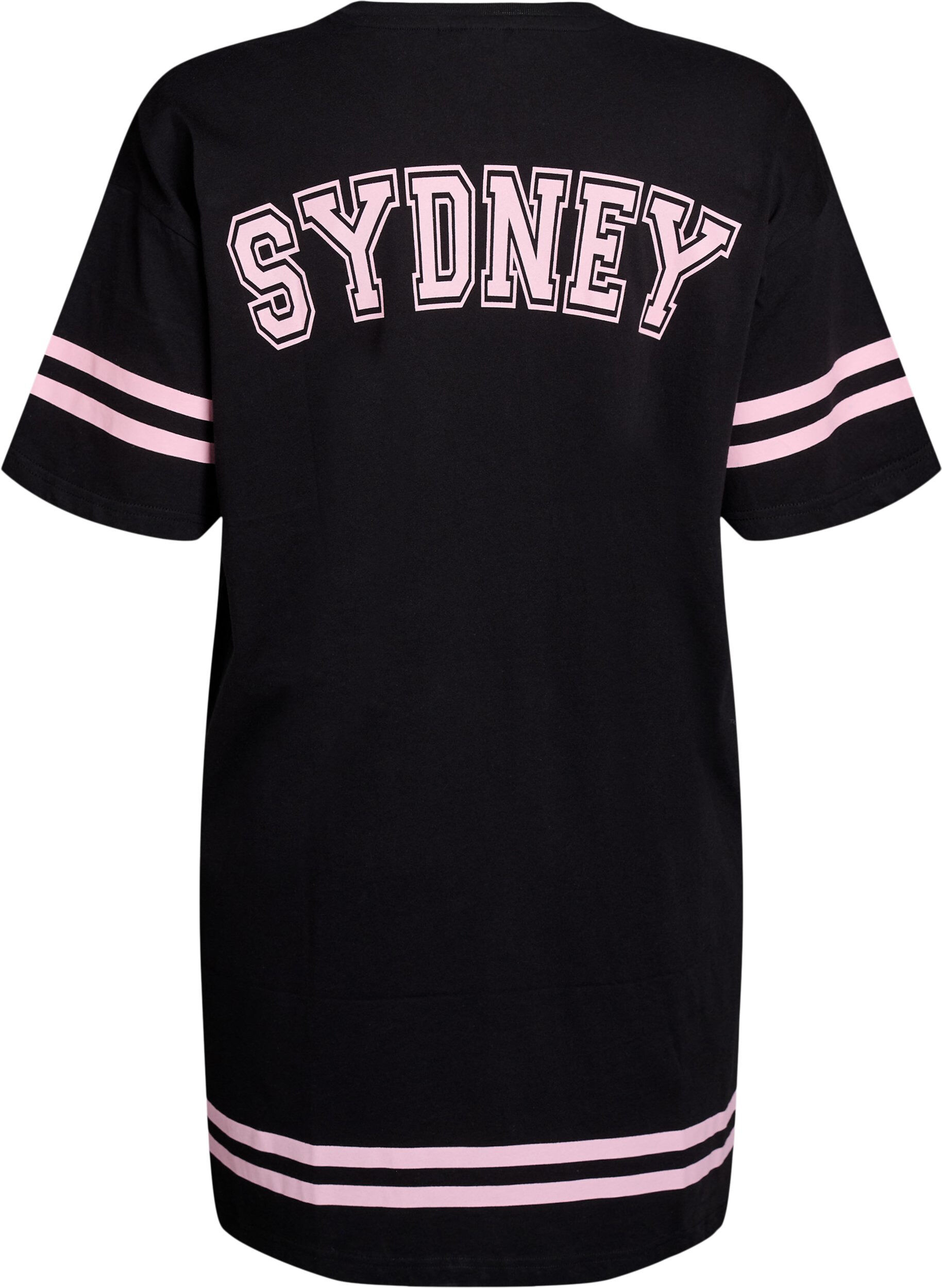 Zizzi Sportliches T-Shirtkleid aus Baumwolle., Schwarz, Packshot image number 1