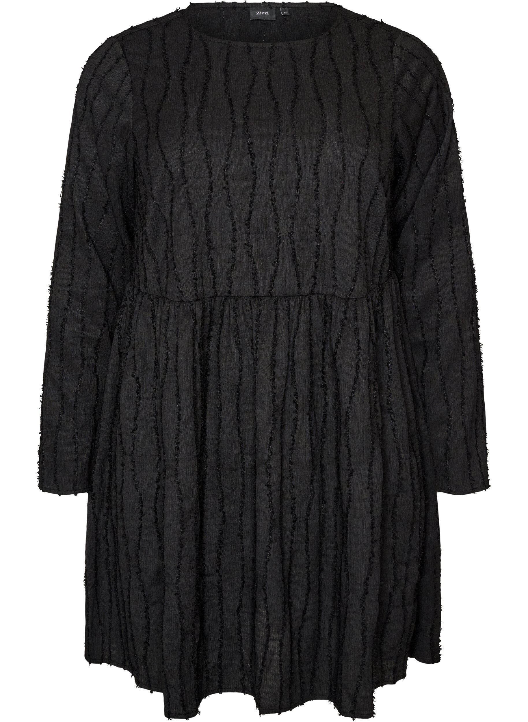 Kurzes Jerseykleid mit welligem Strukturmuster