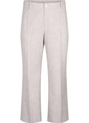 Melange-Hose mit elastischem Bund und Knopfverschluss, String, Packshot image number 0