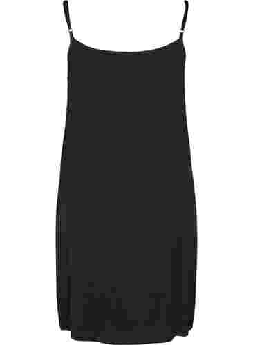 Einfarbiges Unterkleid aus Viskose, Black, Packshot image number 1