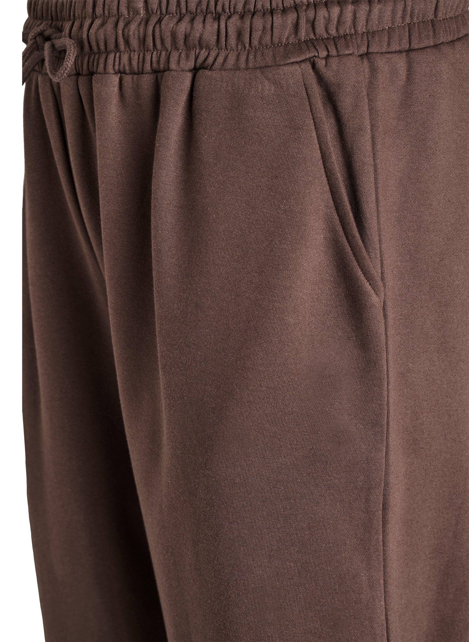 ZizziHoch taillierte Sweatpants mit Taschen, Braun, Packshot image number 2