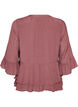 Bluse mit 3/4-&Auml;rmeln und R&uuml;schendetails, Rot, Packshot image number 1