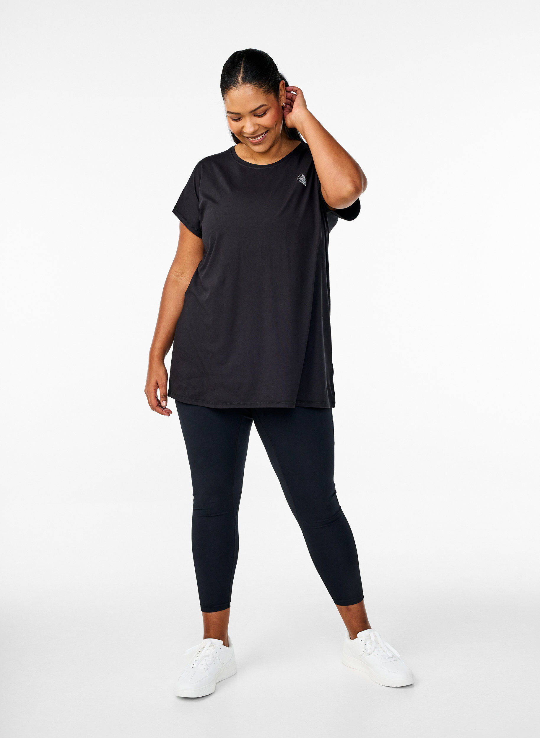 ZizziLanges Trainingsshirt, Schwarz, Model image number 1