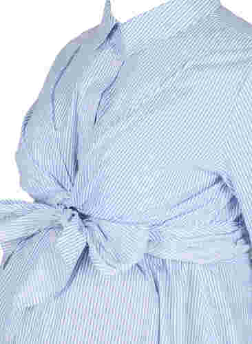 Schwangerschafts-Hemdkleid aus Baumwolle, Blue Stripe, Packshot image number 2