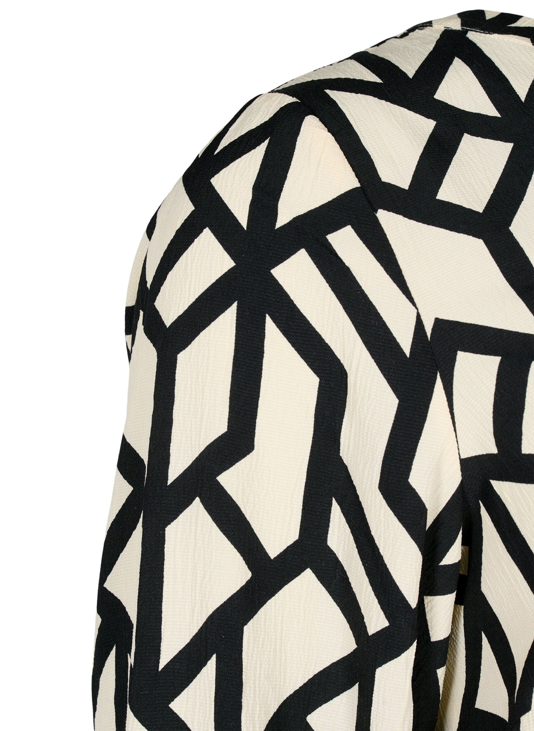 Zizzi FLASH &ndash; Lang&auml;rmlige Bluse mit Druck, Birch Black Graphic, Packshot image number 2