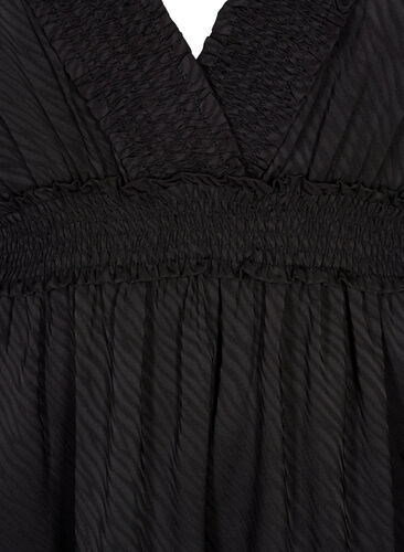 Kurzarmbluse mit Schürzendetails, Black, Packshot image number 2