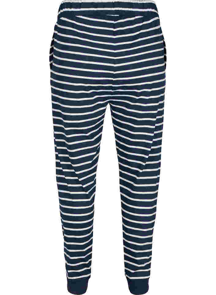 Pyjamahose aus Baumwolle, Navy Blazer Stripe , Packshot image number 1