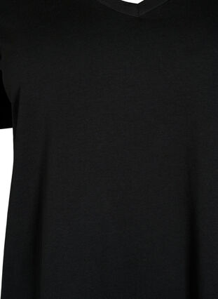 2er-Pack T-Shirts mit V-Ausschnitt, Black / Black, Packshot image number 2