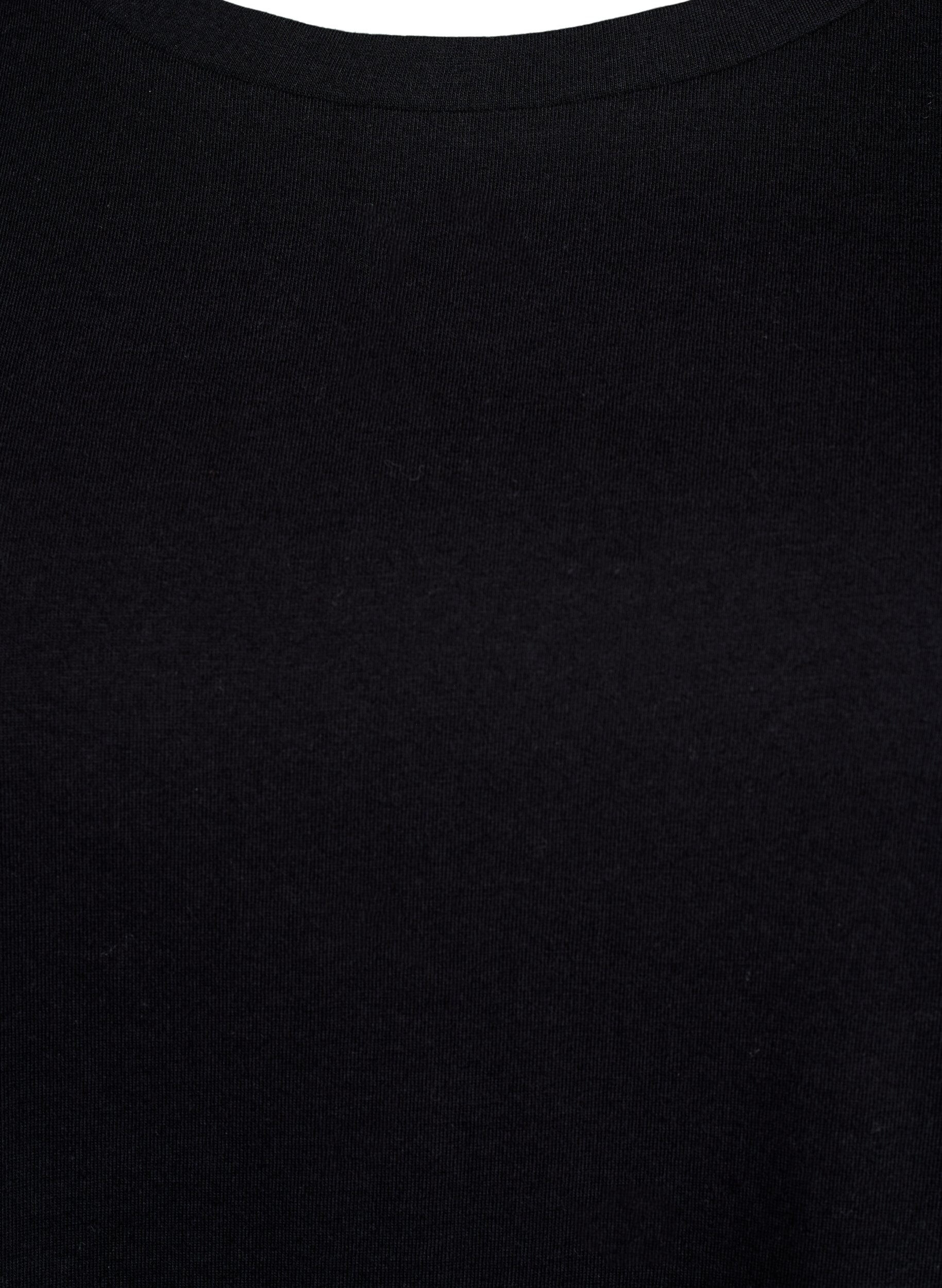 Zizzi T-Shirt mit &Auml;rmeln aus Broderie Anglaise, Schwarz, Packshot image number 2