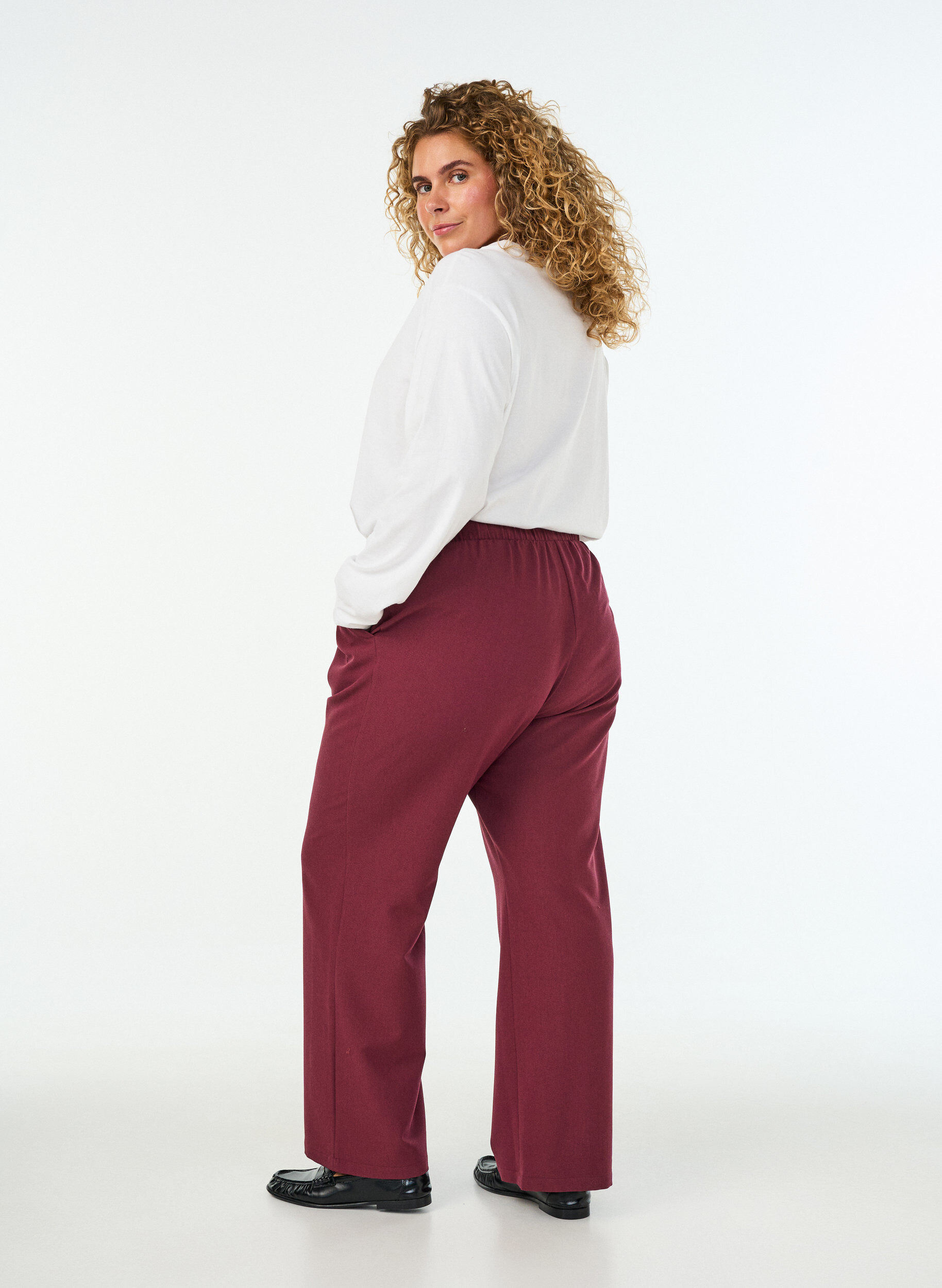 ZizziLockere Hose mit Taschen, Rot, Model image number 1