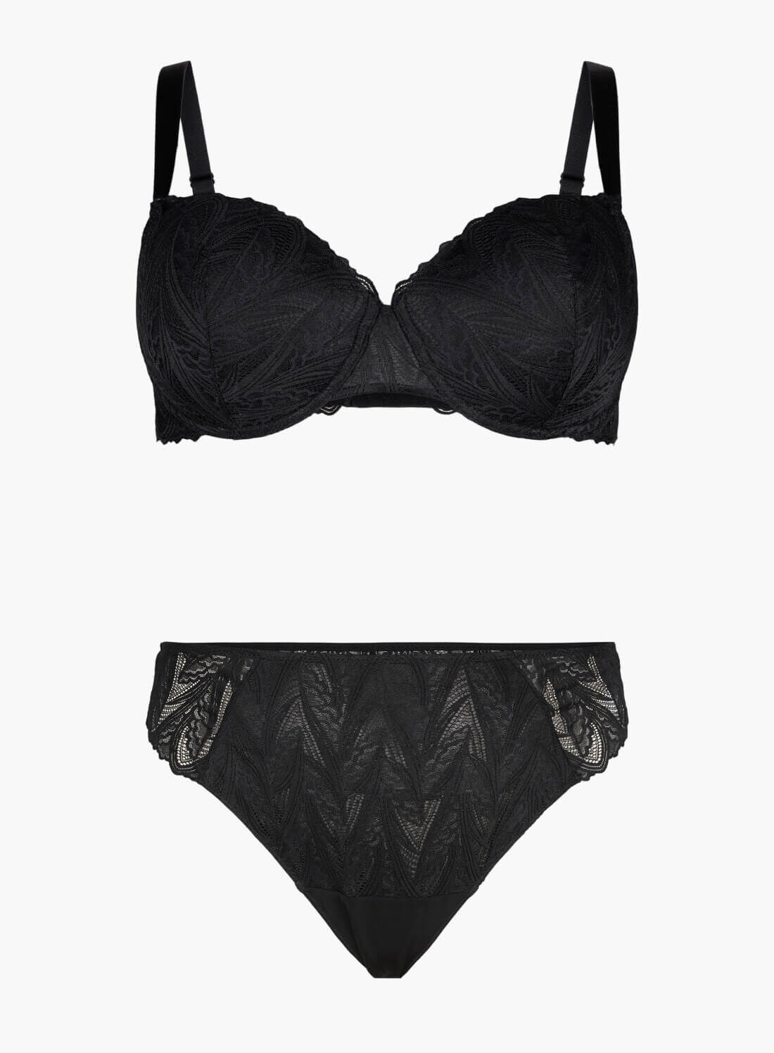 Zizzi Schwarzes Unterw&auml;sche-Set, , Model