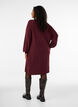 Gestricktes Minikleid mit gewelltem Saum und Schlitzen, Rot, Model image number 2