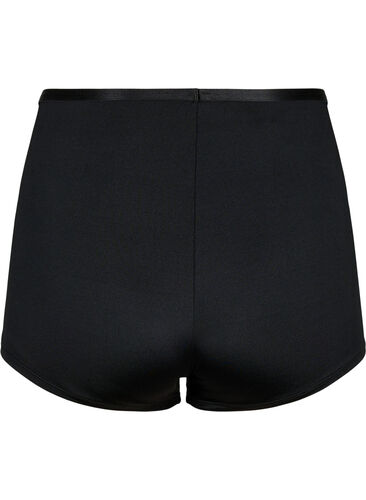 Einfarbige Bikini-Shorts, Black, Packshot image number 1