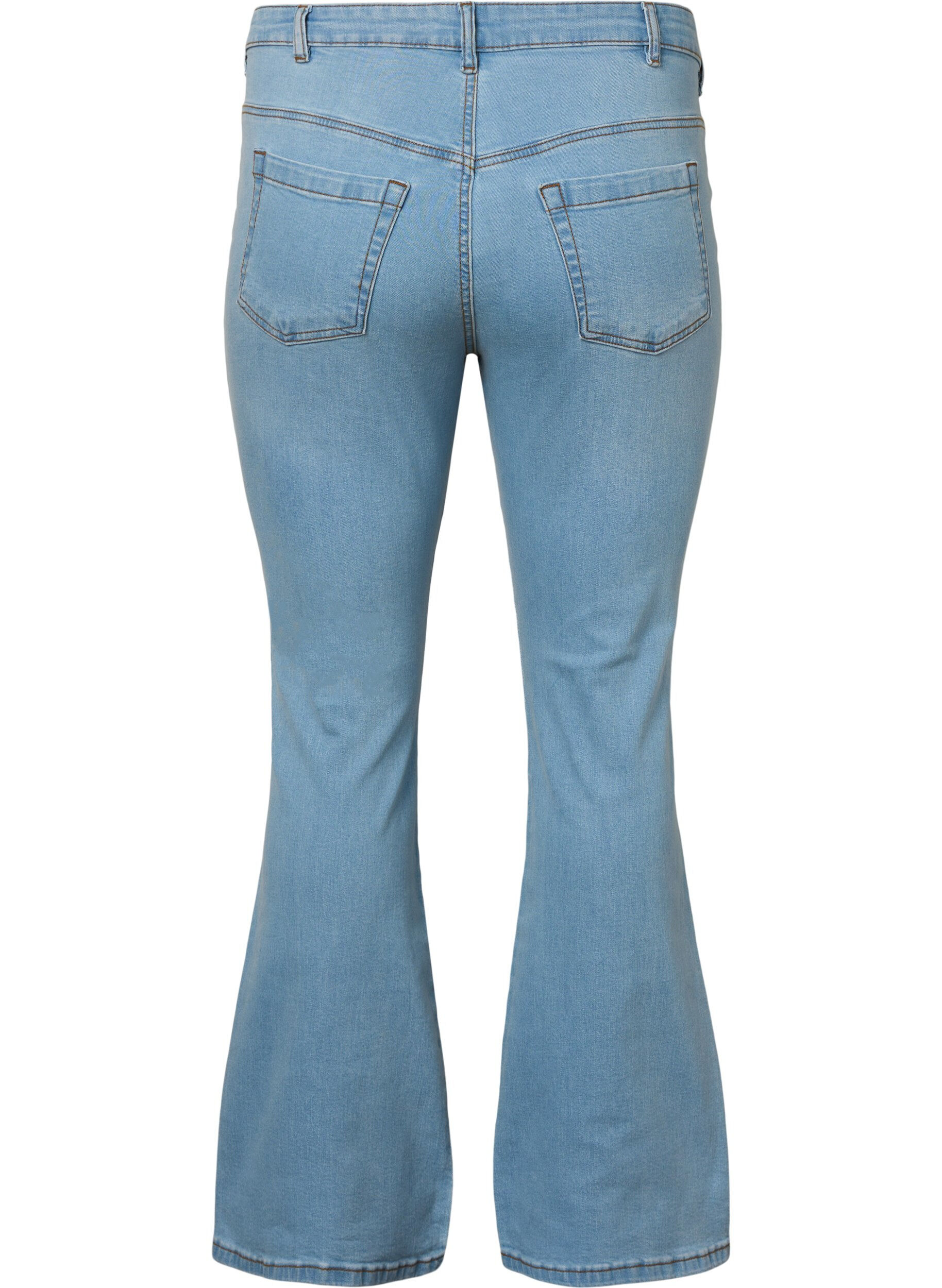 Zizzi Ellen Bootcut-Jeans mit hoher Taille, Blau, Packshot image number 1