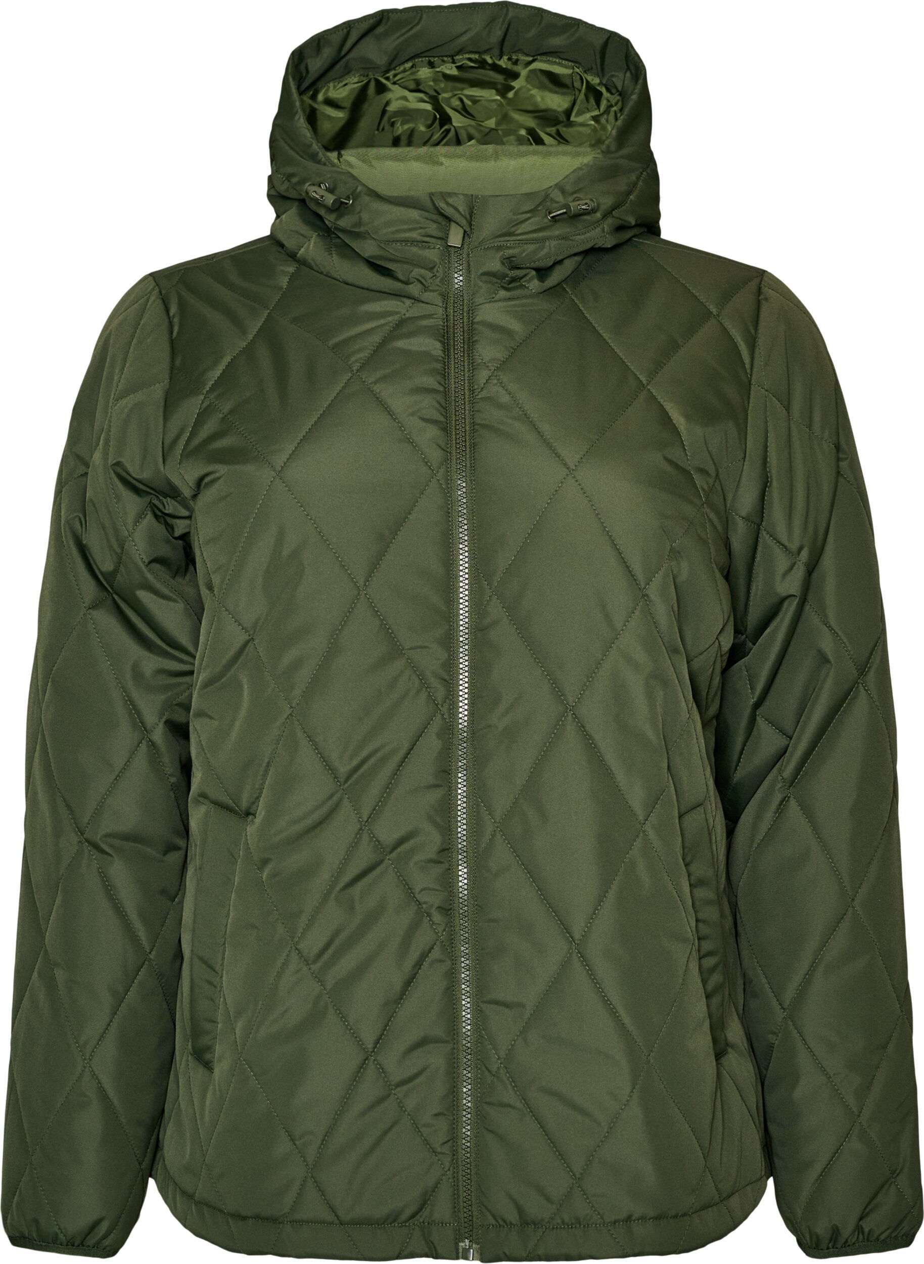 ZizziLeicht wattierte Jacke mit Rautensteppung, Gr&uuml;n, Packshot image number 0