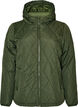 Leicht wattierte Jacke mit Rautensteppung, Gr&uuml;n, Packshot image number 0