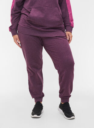 Lockere Sweatpants mit Taschen, Blackberry Wine, Model image number 2