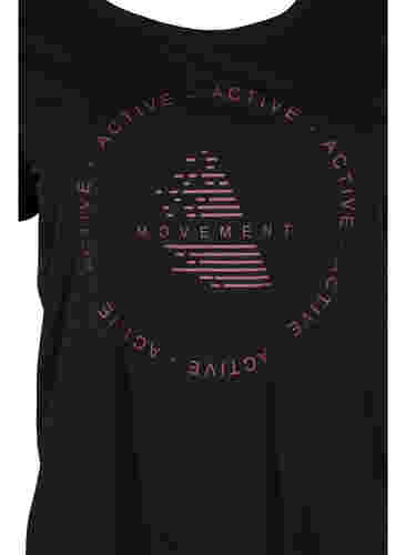 Trainings-T-Shirt mit Print, Black w. copper logo, Packshot image number 2
