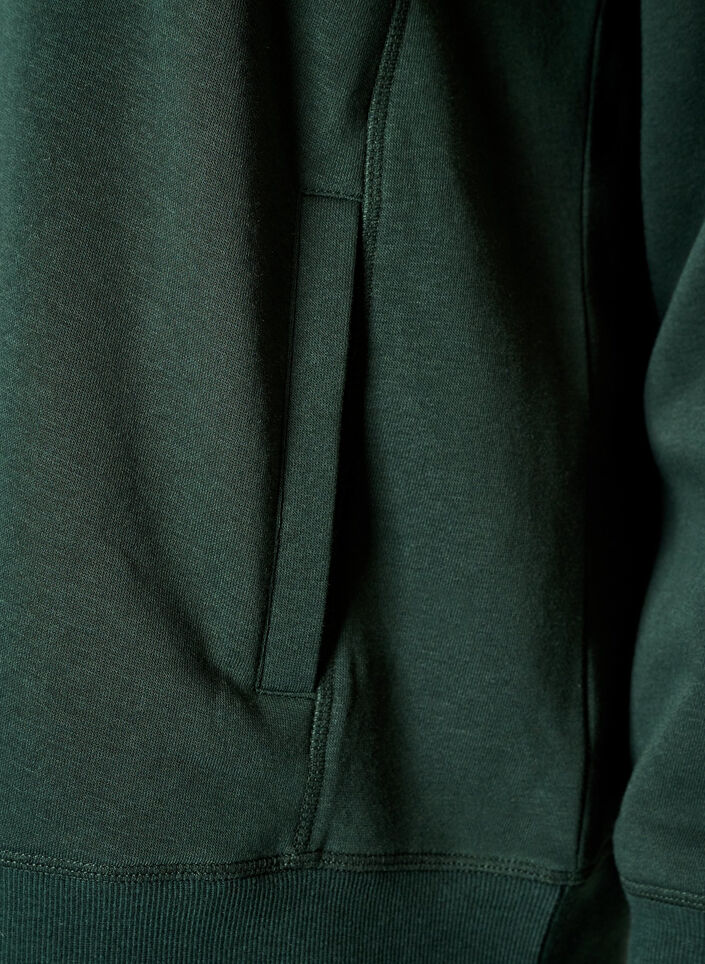 Sweatshirt mit Stehkragen und Taschen, Gr&uuml;n, Packshot image number 3