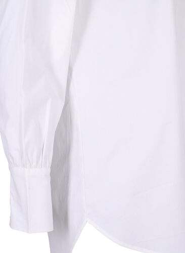 Langes Baumwollhemd, Bright White, Packshot image number 3