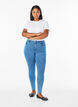 Amy Super Slim Fit Jeans mit hoher Taille, Blau, Model image number 0