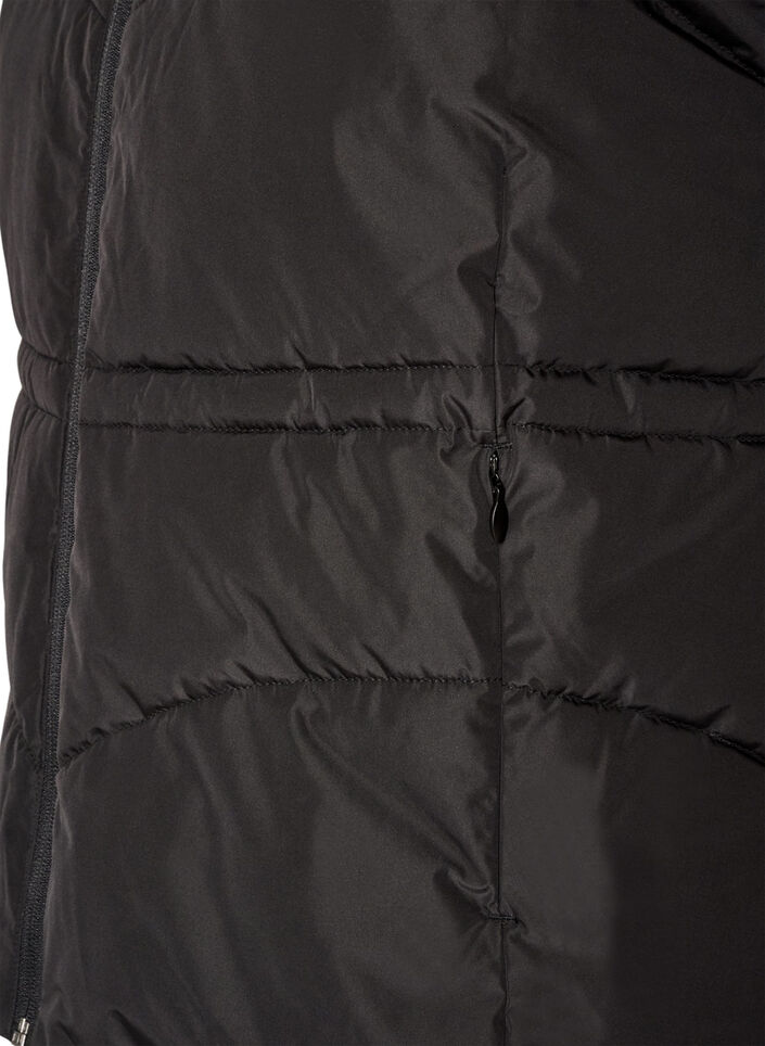 Steppweste mit verstellbarer Taille, Schwarz, Packshot image number 3