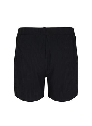 Lockere Shorts mit Struktur, Black, Packshot image number 1