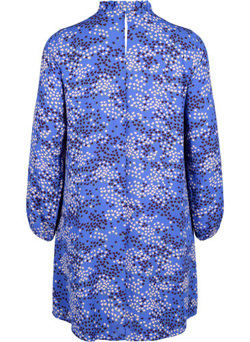 FLASH – Langärmeliges Kleid mit Aufdruck, Dazzling Blue AOP, Packshot image number 1