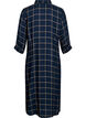 Langes Karo-Hemdblusenkleid, Blau, Packshot image number 1